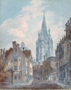 Oxford: St Marys fra Oriel Lane, 1792-1793 af Joseph Mallord William Turner