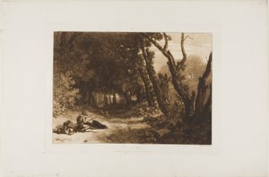 Procris og Cephalus, plade 41 fra Studiebogen af Joseph Mallord William Turner