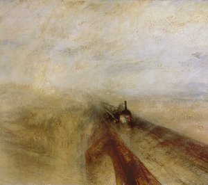 Rain Steam and Speed, The Great Western Railway, malet før 1844 af Joseph Mallord William Turner