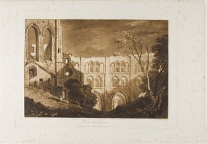Rivaux Abbey, tallerken 51 fra Liber Studiorum af Joseph Mallord William Turner
