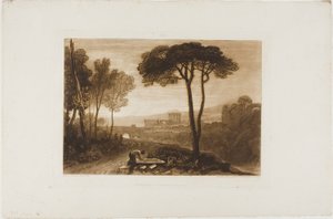 Scene i Campagna, plade 38 fra Studiebogen af Joseph Mallord William Turner
