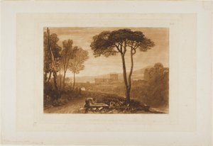 Scene i Campagna, plade 38 fra Studiebogen af Joseph Mallord William Turner