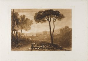 Scene in the Companions, plade 38 fra Studiebogen af Joseph Mallord William Turner