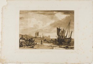 Scene på den franske kyst, plade 4 fra Liber Studiorum af Joseph Mallord William Turner
