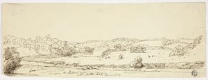 Scener på Kibble nær Little Milton Hall, Lancashire af Joseph Mallord William Turner