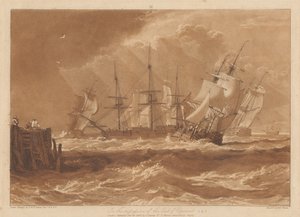 Skibe i en brise af Joseph Mallord William Turner