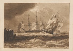 Skibe i en brise af Joseph Mallord William Turner