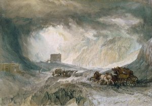 Snestorm, Mont Cenis, 1820 af Joseph Mallord William Turner