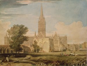 South View af Salisbury Cathedral, 1797-98 af Joseph Mallord William Turner