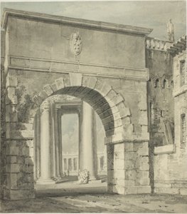 Peterskirken set gennem Porta Angelica af Joseph Mallord William Turner
