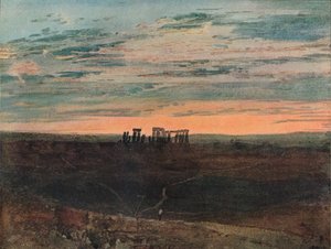 Stonehenge: Solnedgang, 1909 af Joseph Mallord William Turner