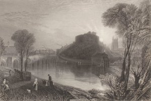 Tamworth Castle, Staffordshire af Joseph Mallord William Turner