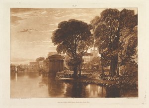 Alkoven, Isleworth Liber Studiorum, del XIII, plade 63, 1. januar 1819. af Joseph Mallord William Turner