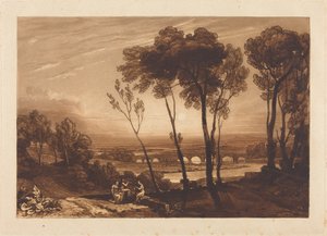 Broen i mellemgrunden af Joseph Mallord William Turner