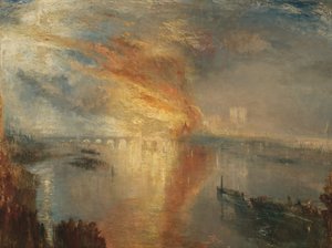 The Burning of the Houses of Lords and Commons, 16. oktober 1834, 1835 af Joseph Mallord William Turner