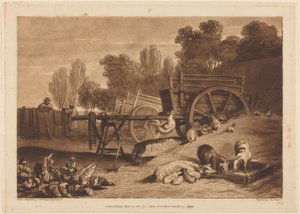 Bondegården med hanen af Joseph Mallord William Turner