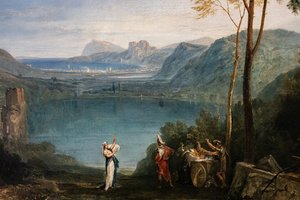 Avernus-søen, Aeneas, Cumaean Sybil, detaljer af Joseph Mallord William Turner