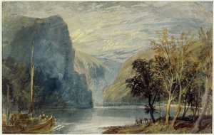 Lorelei-klippen, 1817 af Joseph Mallord William Turner