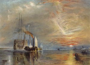 "Den gamle Temeraire rykkede til sin sidste soveplads" af Joseph Mallord William Turner