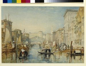 Venedig, Rialto (akvarel over blyant på hvidbog) af Joseph Mallord William Turner