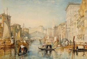 Venedig: Rialtobroen af Joseph Mallord William Turner
