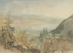 Udsigt over Farnley Hall i Yorkshire Udsigt over Farnley Hall i Wharfe-dalen i Yorkshire af Joseph Mallord William Turner