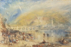Udsigt over Heidelberg med en regnbue af Joseph Mallord William Turner