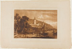 Ville de Thun, plade 59 fra Studiebogen af Joseph Mallord William Turner