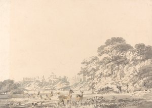 Windsor Castle og Park med hjorte af Joseph Mallord William Turner