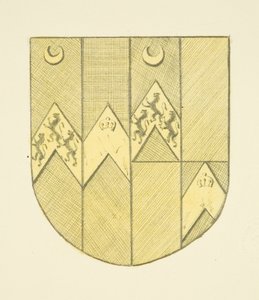 Arms of Brook(e?) på messingplade i St Mary Redcliffe (akvarel på papir) af Joseph Manning