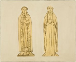 Messing i Temple Church (akvarel på papir) af Joseph Manning