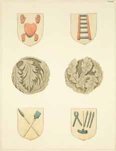 Lyskesten (bosser) i loftet i Redcliffe Church (akvarel på papir) af Joseph Manning