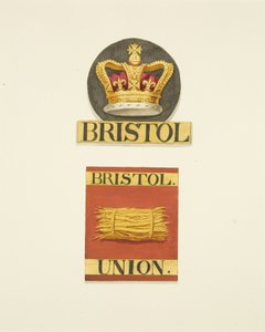 House Badges eller Firemarks af Bristol Crown og Bristol Union Fire Offices af Joseph Manning