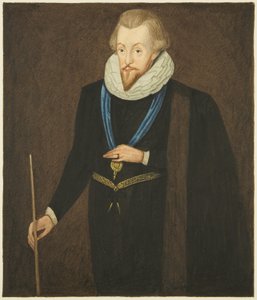 Portræt i Council House af Robert Cecil, Earl of Salisbury (akvarel på papir) af Joseph Manning
