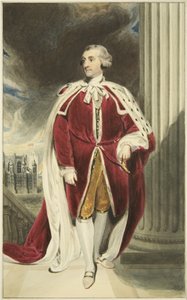 Portræt i Mansion House, Queen Square, af hertugen af Portland (akvarel på papir) af Joseph Manning