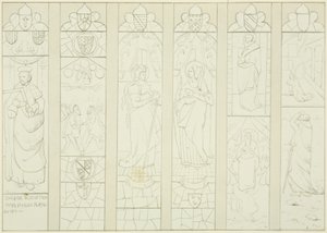 Farvet glas i altervinduet i St. Mark
