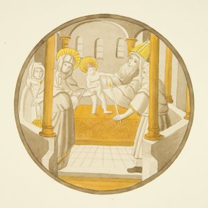 Glasmaleri i vinduet i det private kapel i Bishop