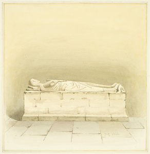 Tomb of Robert de Berkeley i St Mary Redcliffe (akvarel på papir) af Joseph Manning