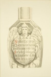 Truss mod søjle i sydvest vinkel, nær St Mary Redcliffes orgel (akvarel på papir) af Joseph Manning