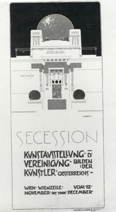 Plakatreklame Secession-udstilling af østrigske kunstnere, 1898 (farvet litho)