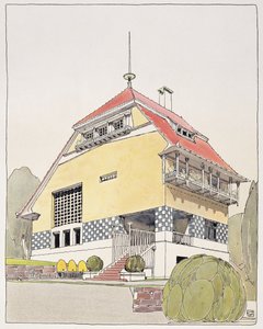 Studie til Olbrichs hus, Darmstadt, fra 
