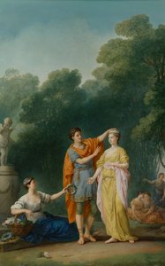 En elsker, der kroner sin elskerinde, 1733