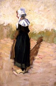 Den lille bretonske pige af Joseph Milner Kite