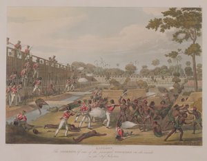 Rangoon: The Storming of one of the Principal Stockades den 8. juli 1824, plade 15 fra 