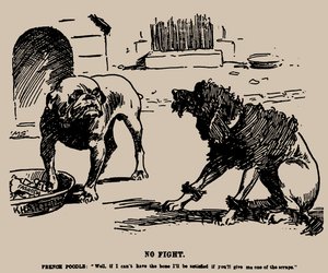 Ingen kamp. Tegnefilm om Fashoda-hændelsen, 1898. af Joseph Morewood Staniforth