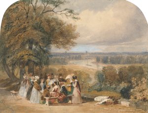 En picnic på Richmond Hill af Joseph Murray Ince