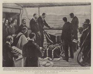 En begravelse til søs, ved hændelse under en rejse til Indien om bord på et linjeskib af Joseph Nash