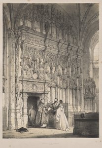 Middelalderens arkitektur: Skærme i St. Jacques, Dieppe af Joseph Nash