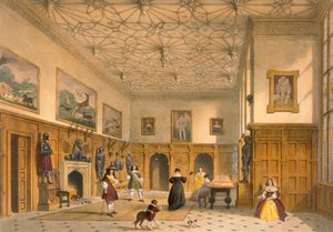 Flagermusspil i Grand Hall, Parham Park, Sussex, ca. 1600 fra 