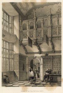 Galleri i Hall, Hatfield, Herts af Joseph Nash